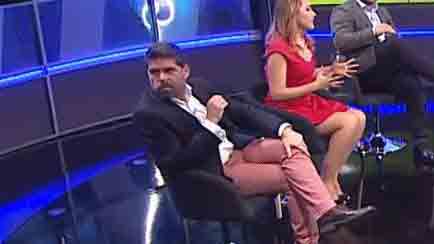 Polémica por gesto de Romai Ugarte durante ingreso de Grace Lazcano como panelista al CDF